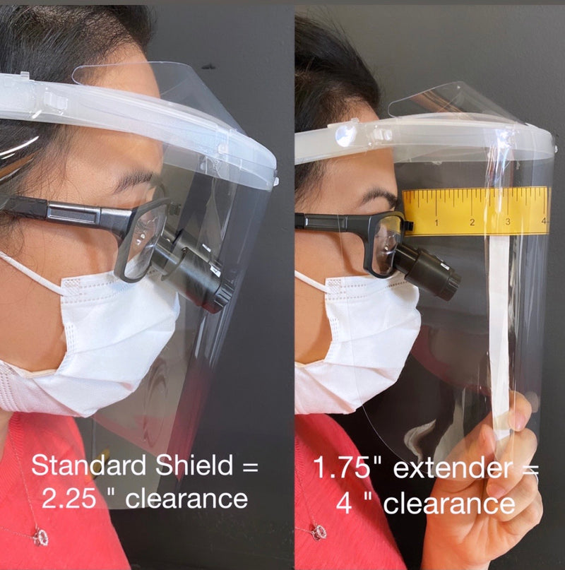 Loupe Shield Visor Extender